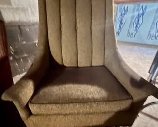 A stately upholstered chair...