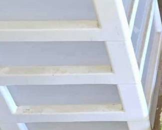 Stacked white 'drawers'