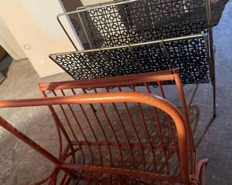 Woven cane and woven brass