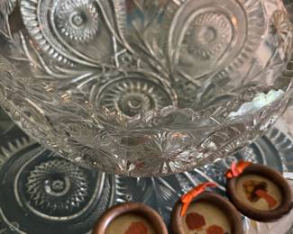 gigantic Punch bowl and under dish 