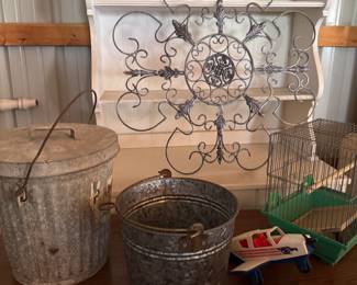 misc buckets and shelves 