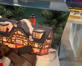 Christmas village items, from roads to houses and more, s