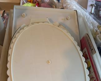 Vintage cake making supplies, decorations 