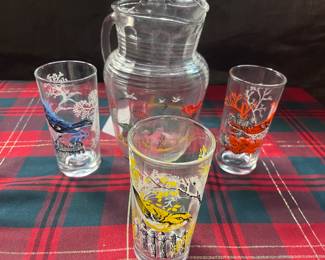 1950's Anchor Hocking Pitcher and Glasses