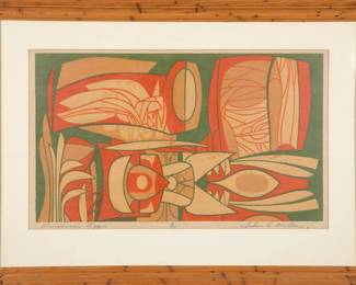 John S. Weller woodblock print