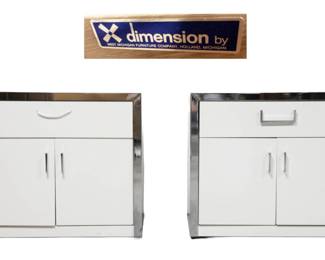 Dimension by West Michigan Furniture Co. Mid-Century Pair of Night Stands