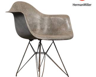 Charles Eames for Herman Miller fiberglass shell chair with Eiffel Tower base
