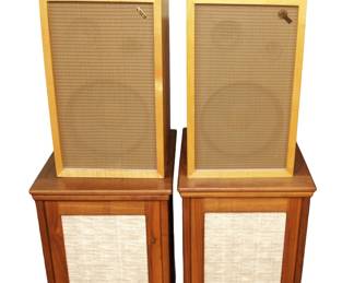 Wharfedale vintage speakers & custom Koa wood speaker cabinets