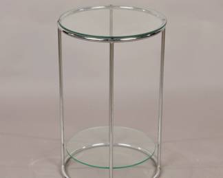 MCM chrome glass cocktail table