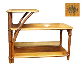 Heywood Wakefield Bamboo double tier end table