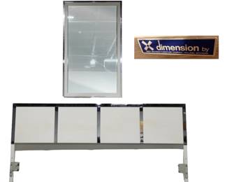 Dimension by West Michigan Furniture Co. Mid-Century Headboard and Wall Mirror
