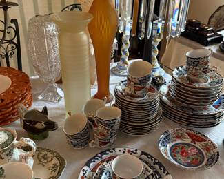 This dining room is loaded including the storage closet - and the amazing Asian black lacquer China cabinet