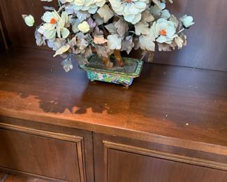 Jade Cloisonné vase for jade trees