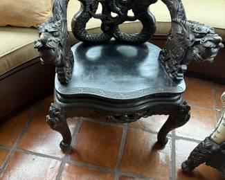 Chair carved - look at the detail
And my fingernail color