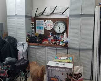 Garage plastic bin storage system