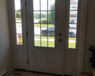 Front door with two side lights - interior view