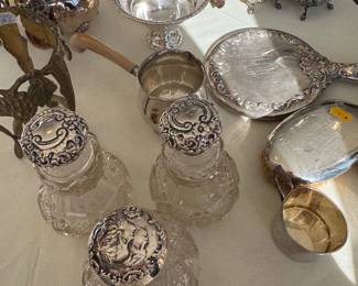 Sterling Capped Bottles, Dresser Items
