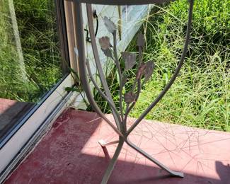 Small metal side table