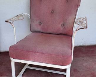 Patio metal side chair