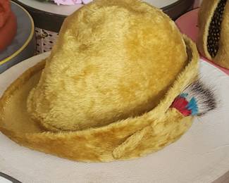 One of the many vintage hats and boxes