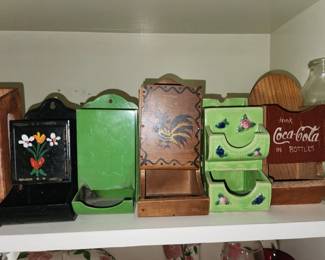 Collection of wall match boxes
