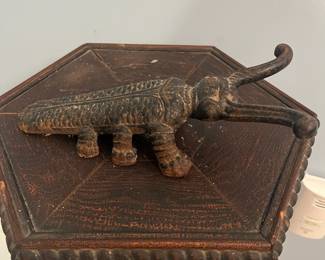 R54 - $25. Vintage Cast Iron Boot Jack Beetle.