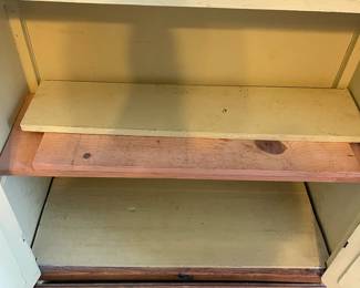 R142 - $125. Cute Antique Armoire with shelves inside for storage.
