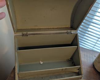 R37 - $25. Antique Flip Top Letter Box.