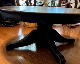 R147 - $50. Large Round Shabby Chic Coffee Table. Measures 42" round x 19" tall.