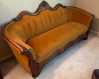 R111 - $125. Antique Velvet Couch.