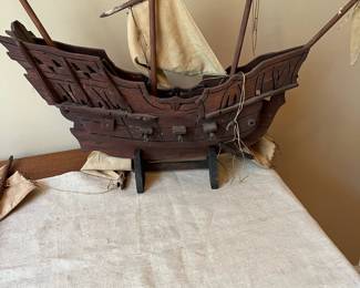 R79 - $30. Wooden Model Ship.