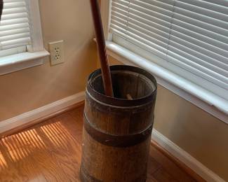 R137 - $35. Butter Churn Pieces.
