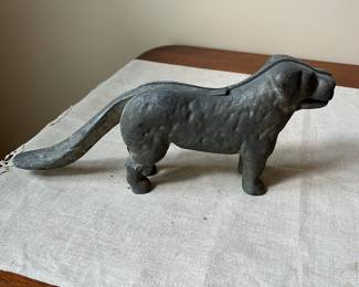 R63 - $20. Cast Iron Dog Nutcracker.