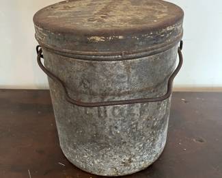 R73 - $25. Sessions Lidded Pail. Measures 9" x 10.5" tall.