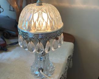 R141 - $20. Small Crystal Table Lamp.