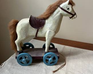 R67 - $10. Vintage Wooden Horse.