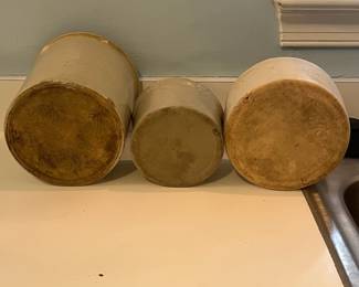 R57 - $15, $8, $8. Crocks with no lids.