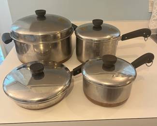 R50 - $50. RevereWare 8pc Set (4 pots / 4 lids)