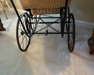 R112 - $65. Antique Wicker Carriage.