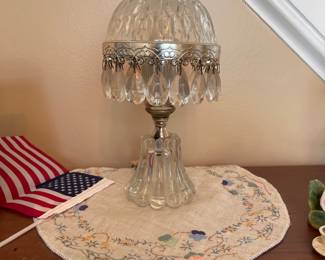 R141 - $20. Small Crystal Table Lamp.