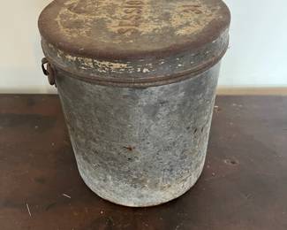 R73 - $25. Sessions Lidded Pail. Measures 9" x 10.5" tall.