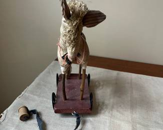R66 - $65. Kay Cloud Folk Art Horse. Sawdust Filled.