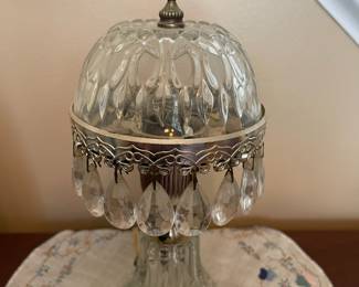 R141 - $20. Small Crystal Table Lamp.