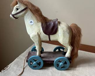 R67 - $10. Vintage Wooden Horse.