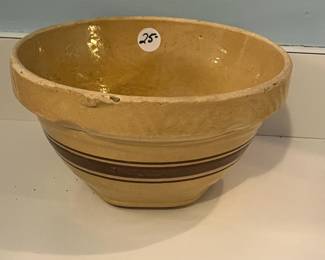 R58 - $25. Antique Stoneware Bowl.