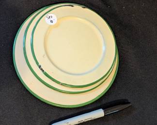 R29 - $10. Set of Enamel Plates.