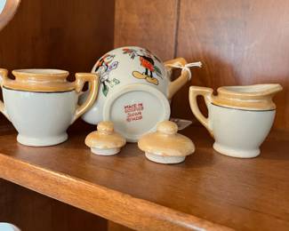R1 - $25. 1930s Mickey Mouse Childs Tea Set.