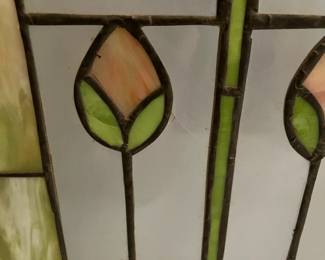 R97 - $75. Stained Glass Panel. Does have a cracked piece - see photo.