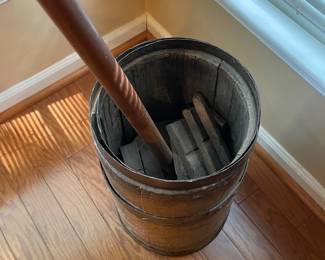 R137 - $35. Butter Churn Pieces.