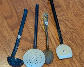 R30 - $6-$8. Vintage Enameled utensils
